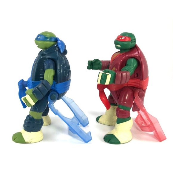 Teenage Mutant Ninja Turtles Flip-Up Leonardo & Raphael Viacom 2013 - Picture 2 of 4